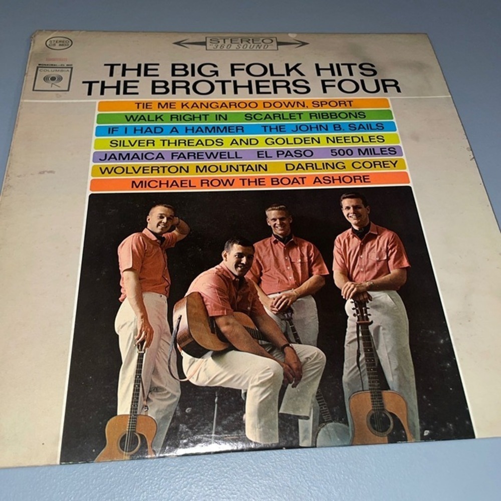 Columbia The Big Folk Hits The Brothers Four 12" Vinyl CS 8833 Stereo 1963 Good